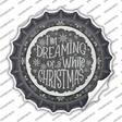 Dreaming of a White Christmas Novelty Bottle Cap Sticker Decal
