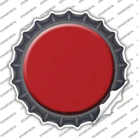 Red Novelty Bottle Cap Sticker Decal