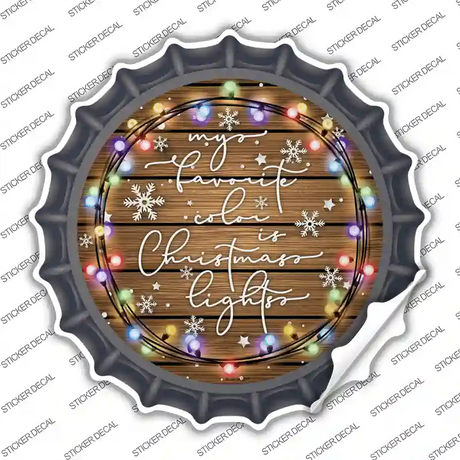 Christmas Lights Novelty Bottle Cap Sticker Decal