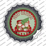 Merry Christmas Family Novelty Bottle Cap Sticker Decal