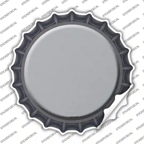 Gray Novelty Bottle Cap Sticker Decal