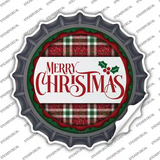 Merry Christmas Red and Green Novelty Bottle Cap Sticker Decal