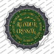 Reindeer Crossing Green Novelty Bottle Cap Sticker Decal
