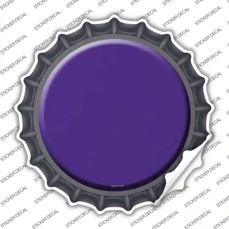 Purple Novelty Bottle Cap Sticker Decal