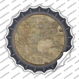 United States Map Novelty Bottle Cap Sticker Decal