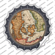 Denmark Map Novelty Bottle Cap Sticker Decal