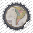 South America Map Novelty Bottle Cap Sticker Decal