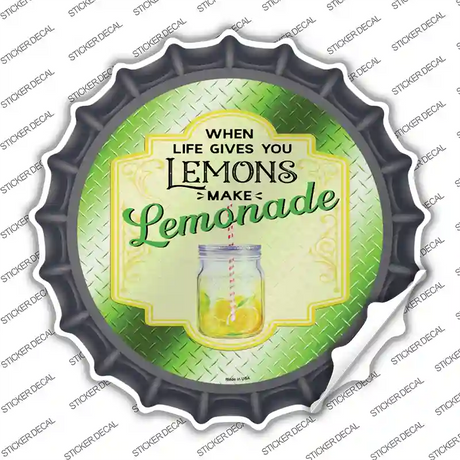 Make Lemonade Green Novelty Bottle Cap Sticker Decal