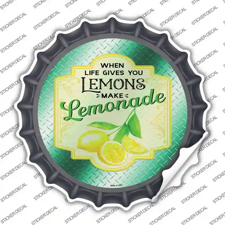 Make Lemonade Aqua Novelty Bottle Cap Sticker Decal