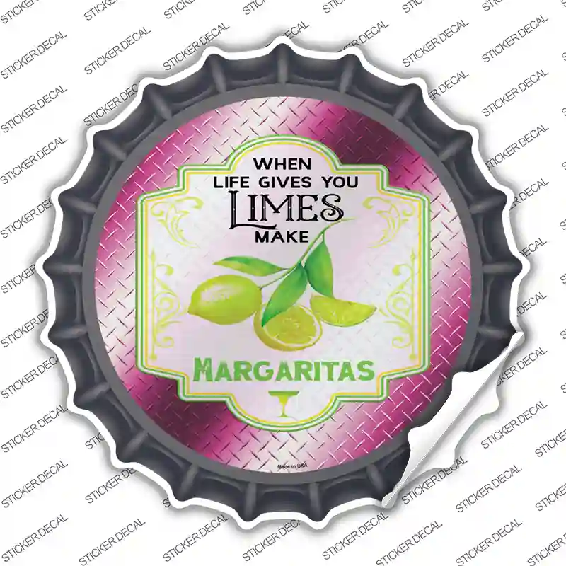 Make Margaritas Pink Novelty Bottle Cap Sticker Decal