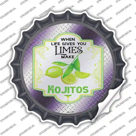Make Mojitos Purple Novelty Bottle Cap Sticker Decal