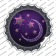 Moon and Stars Novelty Bottle Cap Sticker Decal
