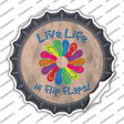 Live Life In Flip Flops Novelty Bottle Cap Sticker Decal