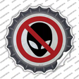 No Aliens Novelty Bottle Cap Sticker Decal