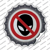 No Aliens Novelty Bottle Cap Sticker Decal