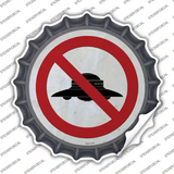 No UFOs Novelty Bottle Cap Sticker Decal