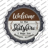 Welcome to the Shitshow Alcohol Novelty Bottle Cap Sticker Decal