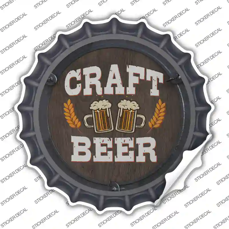 Craft Beer Novelty Bottle Cap Sticker Decal