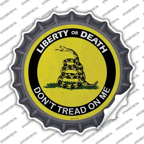 Liberty Or Death Gadsden Novelty Bottle Cap Sticker Decal