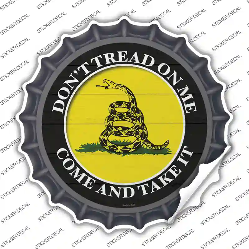 Come And Take It Gadsden Novelty Bottle Cap Sticker Decal