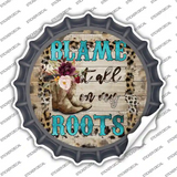 Blame It On My Roots Turquoise Novelty Bottle Cap Sticker Decal