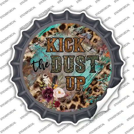 Kick The Dust Up Mixed Print Novelty Bottle Cap Sticker Decal