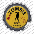 Zombie Next 5 Miles Novelty Bottle Cap Sticker Decal