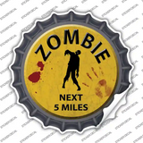 Zombie Next 5 Miles Novelty Bottle Cap Sticker Decal