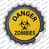 Danger Zombies Novelty Bottle Cap Sticker Decal