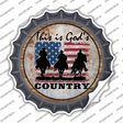 Gods Country Three Horsemen Novelty Bottle Cap Sticker Decal