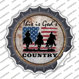 Gods Country Three Horsemen Novelty Bottle Cap Sticker Decal