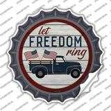 Let Freedom Ring Truck Novelty Bottle Cap Sticker Decal