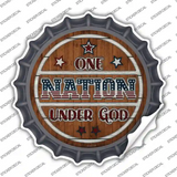 One Nation Wood Novelty Bottle Cap Sticker Decal
