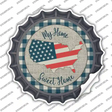 My Home Sweet Home USA Novelty Bottle Cap Sticker Decal