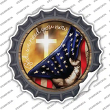 God We Need You American Flag Novelty Bottle Cap Sticker Decal