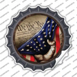 Constitution American Flag Novelty Bottle Cap Sticker Decal