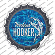 Weekend Hooker Bass Water Background Novelty Bottle Cap Sticker Decal