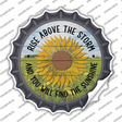 Rise Above The Storm Novelty Bottle Cap Sticker Decal