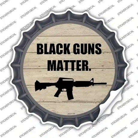 Black Guns Matter Novelty Bottle Cap Sticker Decal