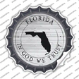 Florida In God We Trust Novelty Bottle Cap Sticker Decal