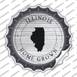 Illinois Home Grown Novelty Bottle Cap Sticker Decal