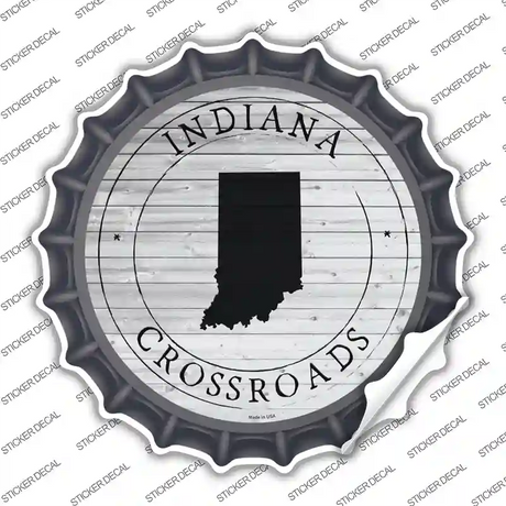 Indiana Crossroads Novelty Bottle Cap Sticker Decal