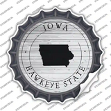 Iowa Hawkeye State Novelty Bottle Cap Sticker Decal