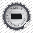 Kansas Sunflower State Novelty Bottle Cap Sticker Decal