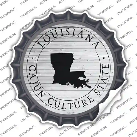 Louisiana Cajun Culture State Novelty Bottle Cap Sticker Decal