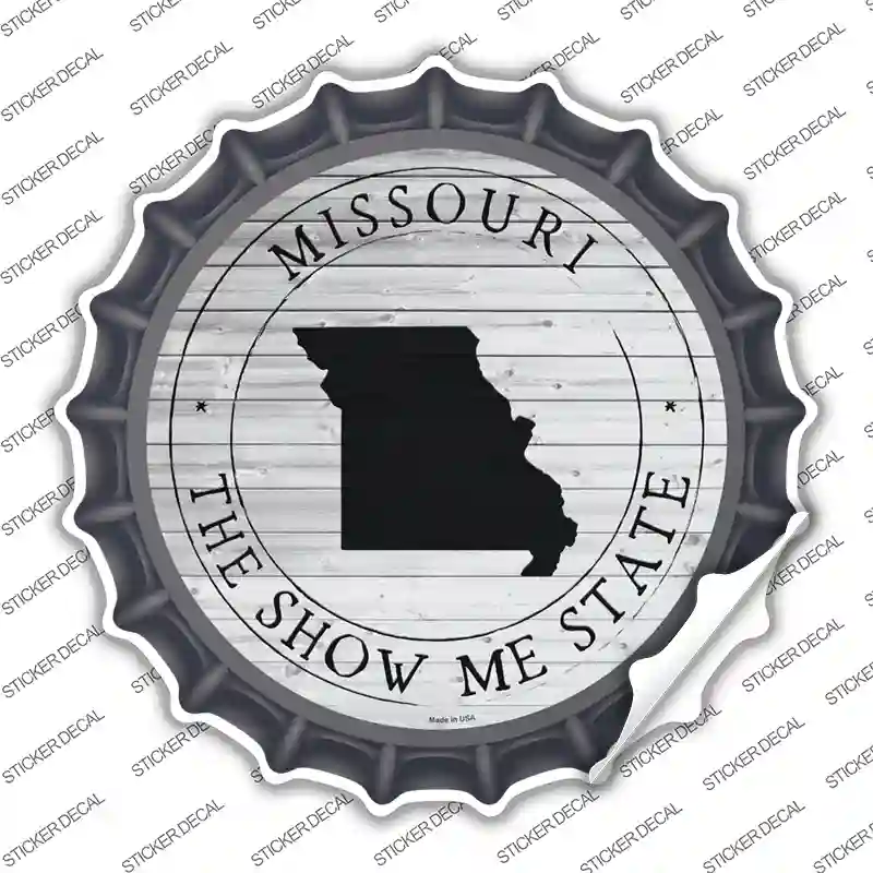 Missouri Show Me State Novelty Bottle Cap Sticker Decal