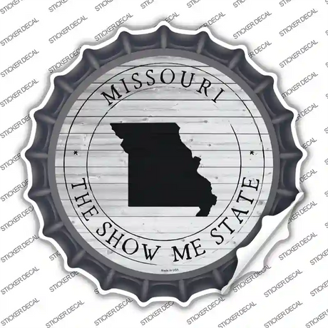 Missouri Show Me State Novelty Bottle Cap Sticker Decal