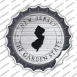 New Jersey Garden State Novelty Bottle Cap Sticker Decal