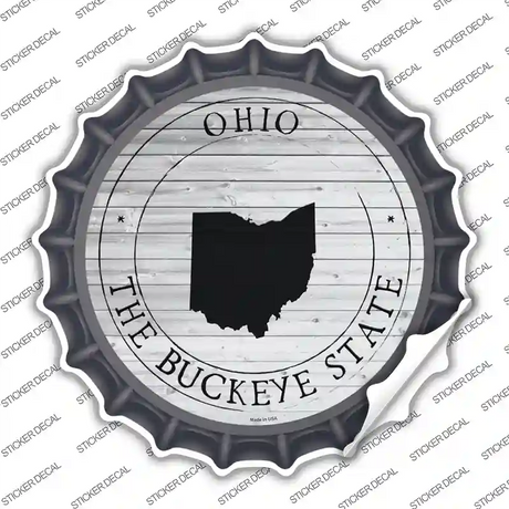 Ohio Buckeye State Novelty Bottle Cap Sticker Decal