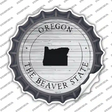 Oregon Beaver State Novelty Bottle Cap Sticker Decal